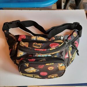 🔥Back To School Themed Fanny Pack With School Bus All Over Design Adjustable